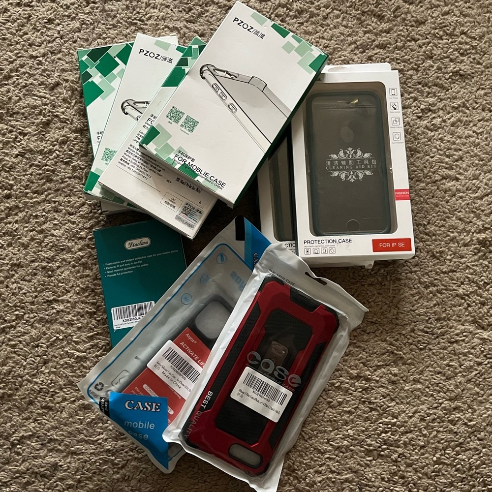 Lot of 9 various iPhone phone cases, new